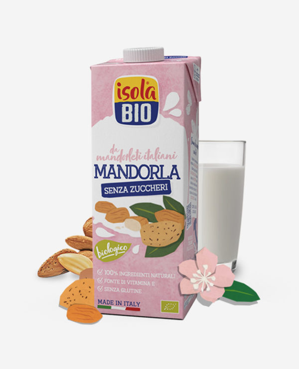 Plant-Based Almond 0% Sugars Drink - Isola Bio - Fontego dei Sapori