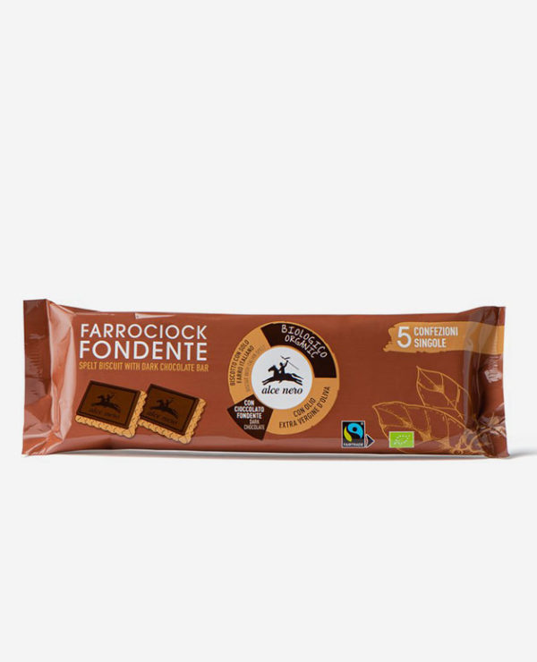 Organic dark chocolate Farrociock biscuits - Alce Nero - Fontego dei Sapori