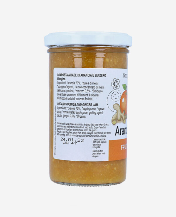 Orange und Ingwer Marmelade - 280 gr - Baule Volante Bio - Fontego dei Sapori