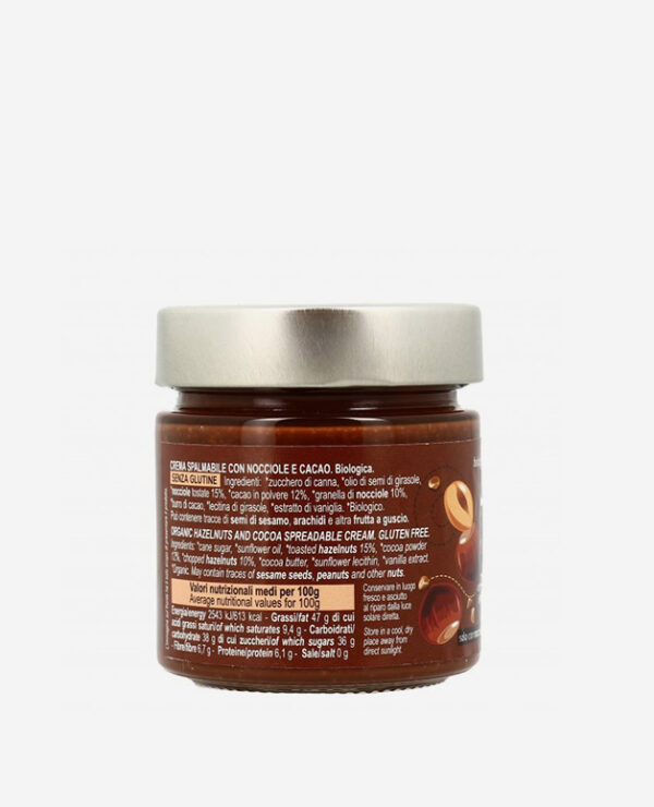 Crema spalmabile di nocciole e cacao - 200 gr - Baule Volante