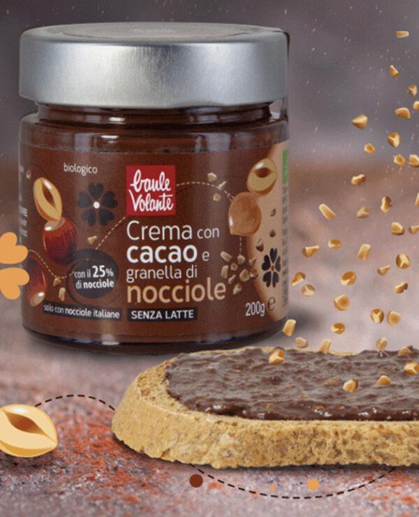 Crema spalmabile di nocciole e cacao - 200 gr - Baule Volante