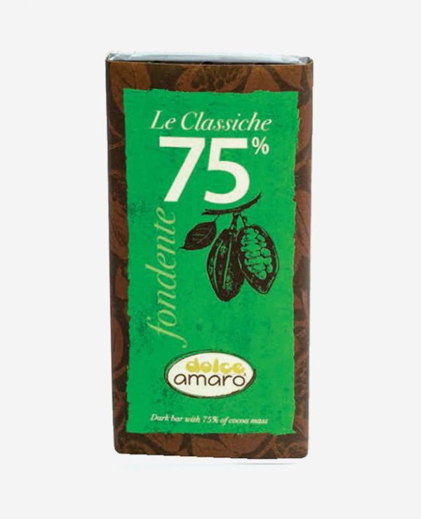 Cioccolato Fondente 75% Cacao- Le Classiche - 100 gr - DolceAmaro - Fontego dei Sapori - Lazise